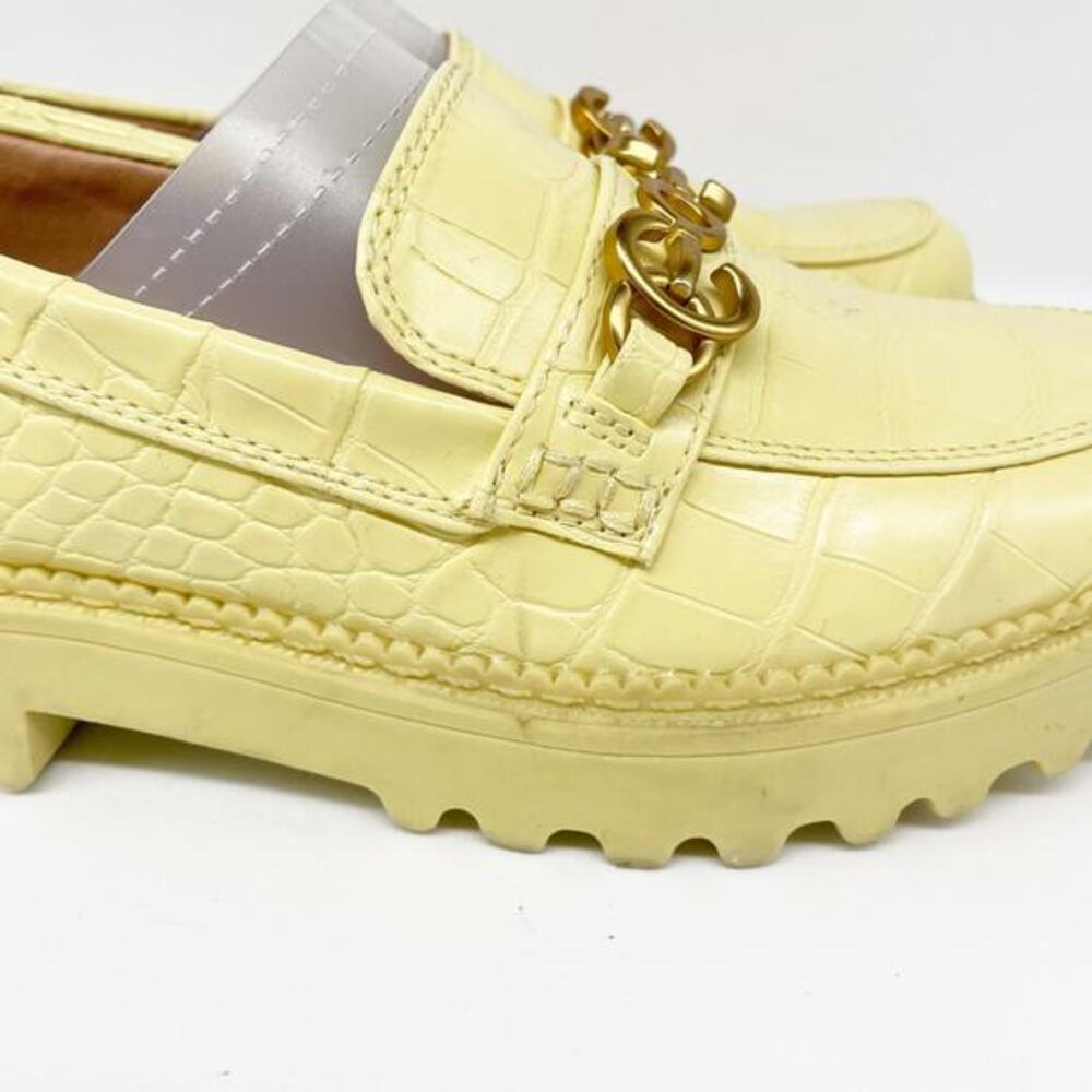 Circus NY by Sam Edelman Deana Crocodile Embossed Loafers Yellow Size 6.5‎ M - Picture 11 of 13